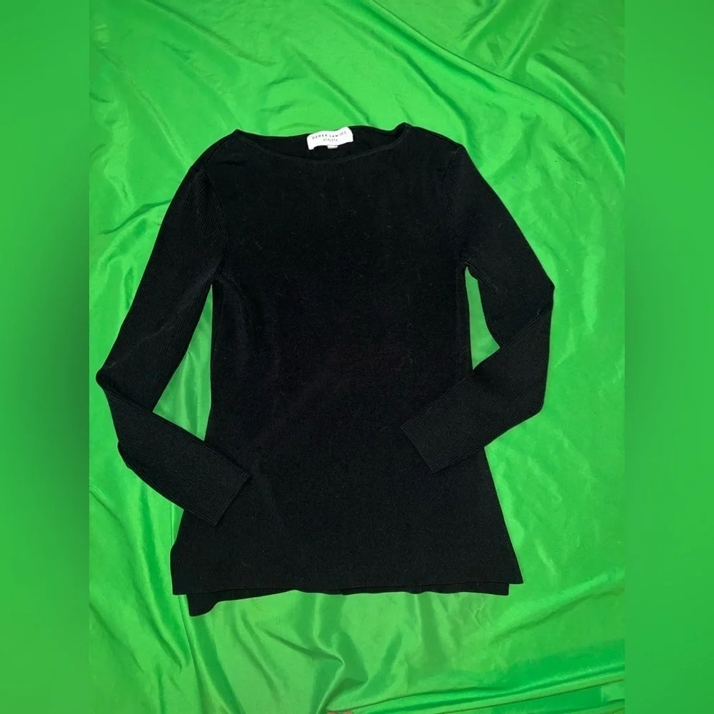 Derek Lam 10C x Athleta Black Ribbed Knit Sweater size M